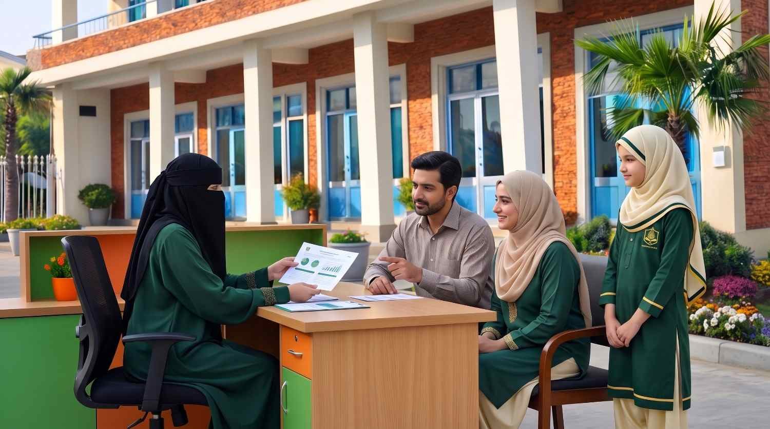 سنابل میں parents school team سے meeting کرتے ہوئے